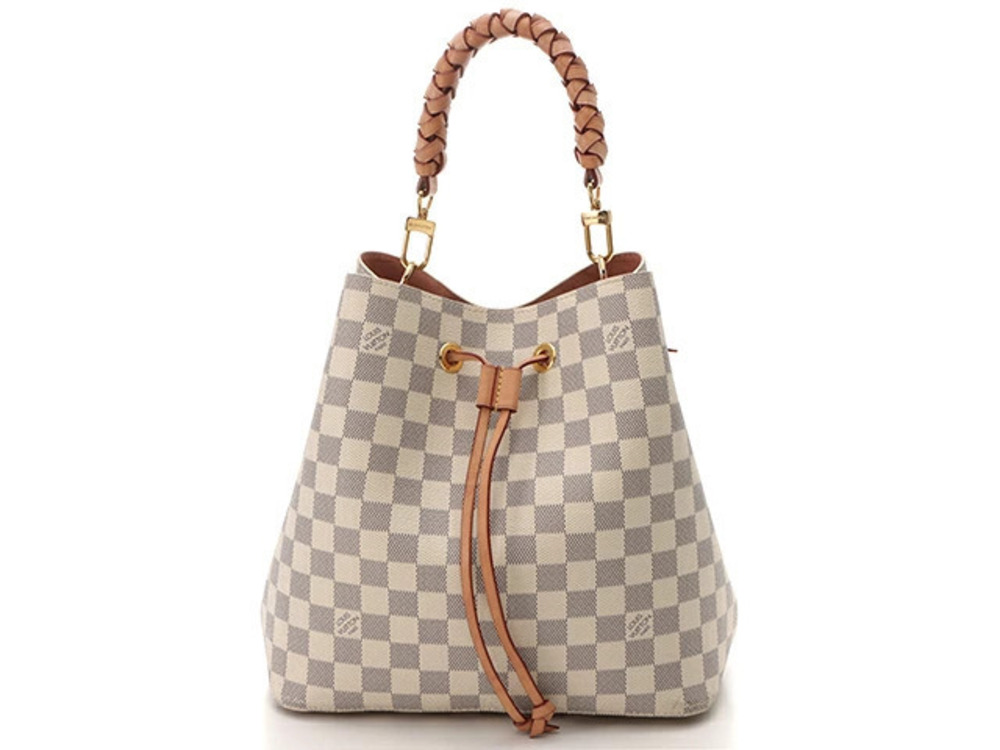 LOUIS VUITTON Tote Bag Neo Noe Damier Azur White JH